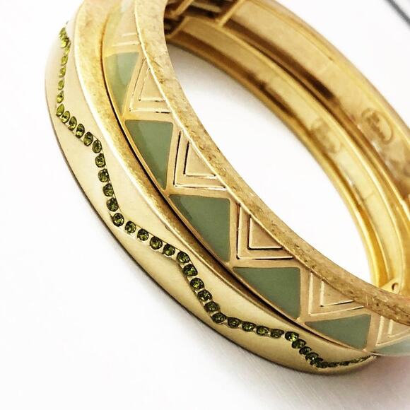 Lia Sophia On Point & Bolt Bangle Bracelet Set - Picture 3 of 10